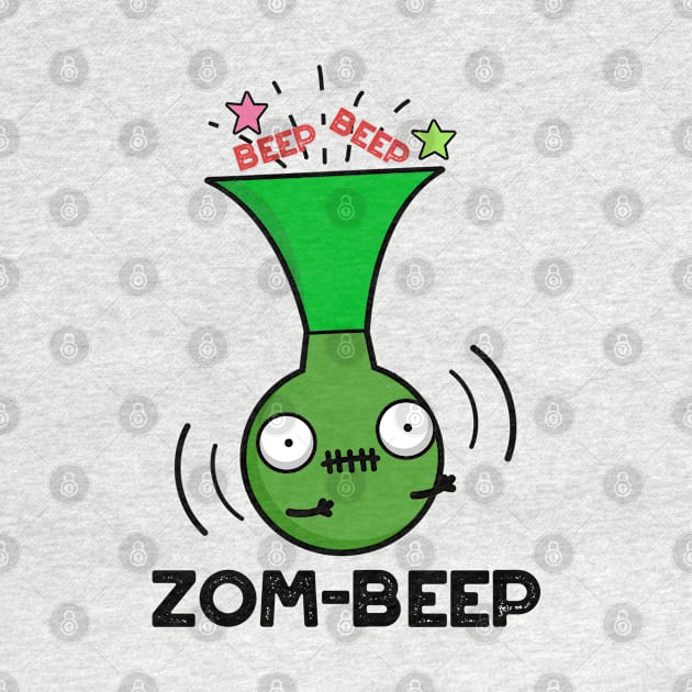 Zom-beep Cute Halloween Zombie Honker Pun by punnybone